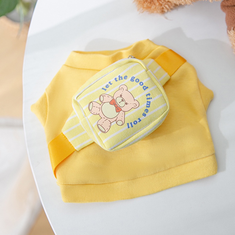áo thun túi bao tử Teddy 2023 cho chó mèo