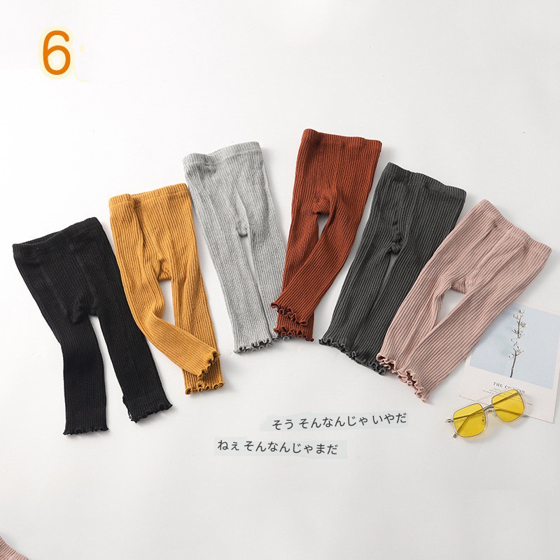 Quần Legging Cotton Mềm Mại Cho Bé Gái 0-6 Tuổi