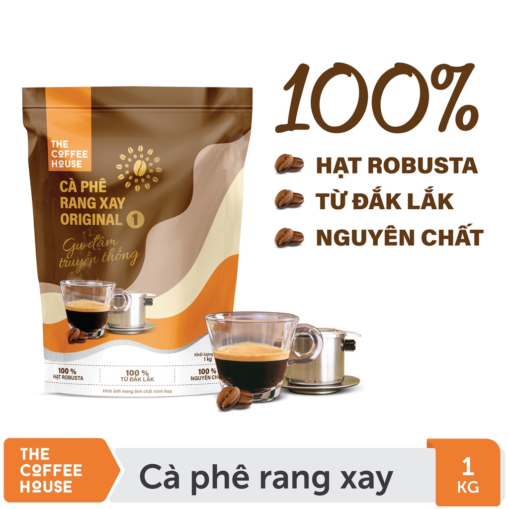 Cà phê rang xay Original 1 The Coffee House (1kg/Gói) Cafe nguyên chất