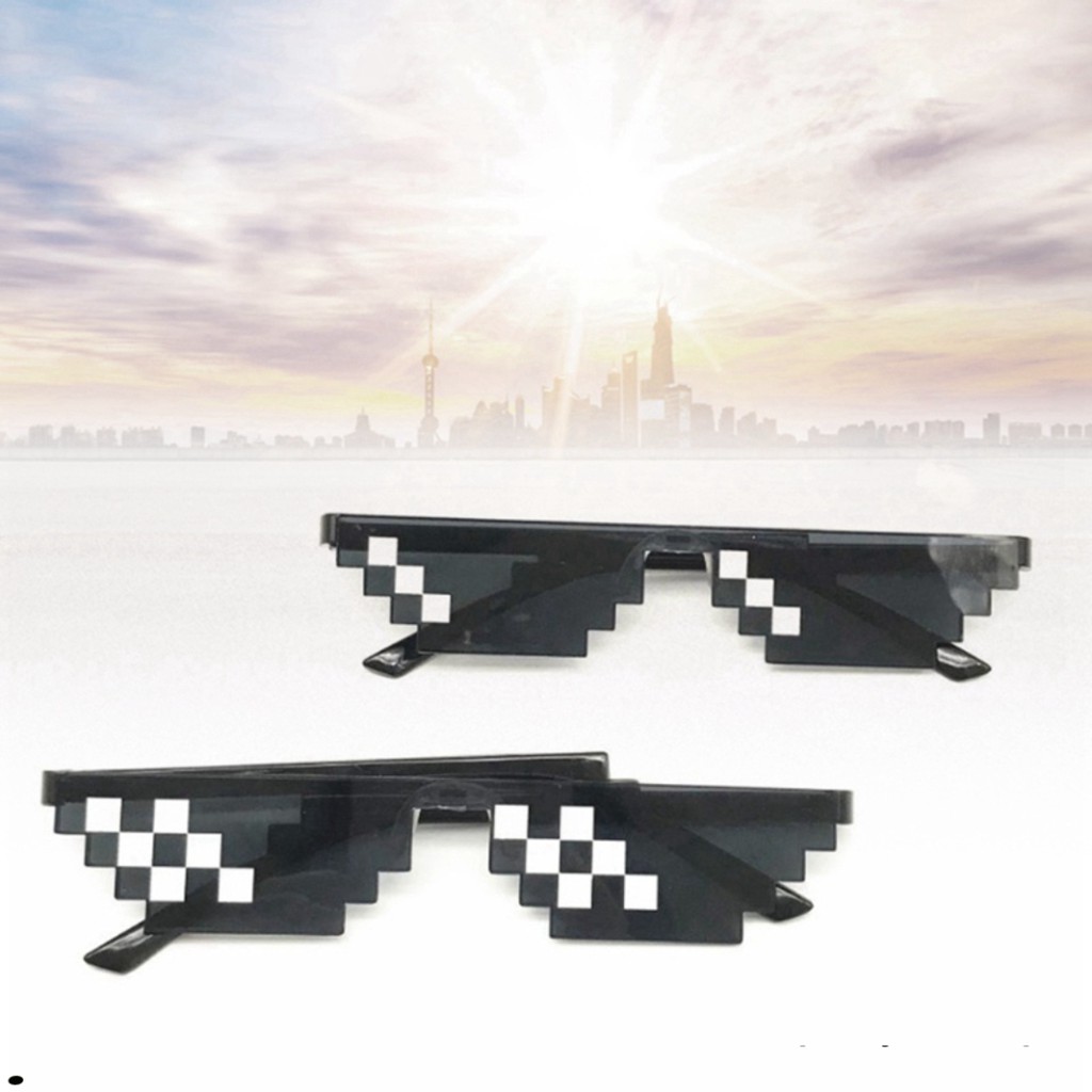 Noseyuo Kính mát thời trang Thug Life 8 Bit Pixel độc đáo sáng tạo