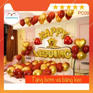( Tặng Bơm + Keo dán ) Sét Trang Trí Phòng Cưới Kèm Trụ