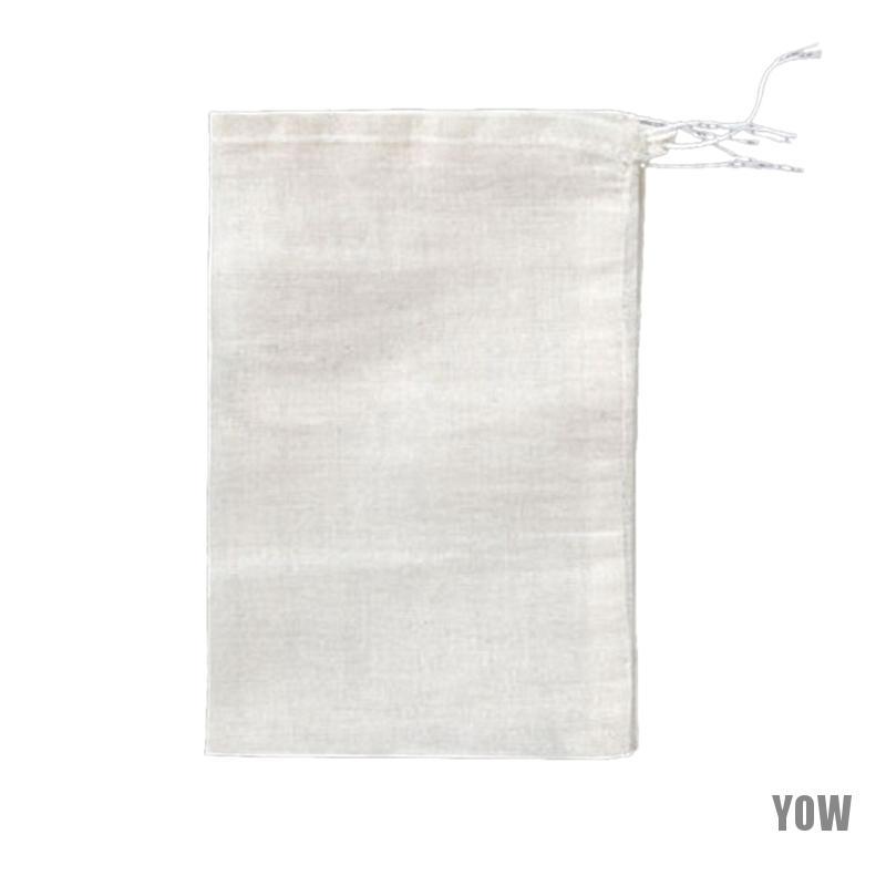 (Hàng Mới Về) Set 10 Túi Cotton Dây Rút 8x10cm Đựng Trà / Thảo Mộc Có Thể Tái Sử Dụng