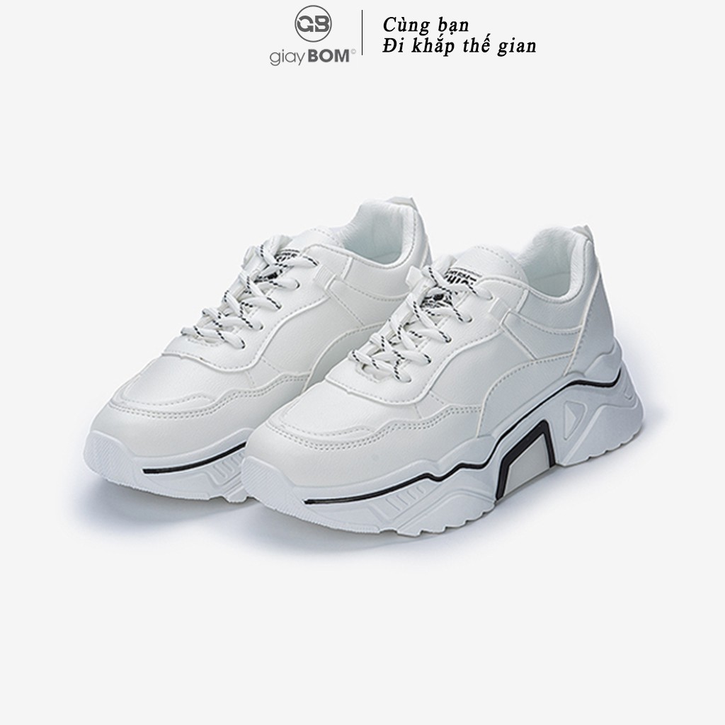 [Mã FAGREEN245 giảm 10% tối đa 30k đơn từ 99k] Giày Thể Thao Nữ giayBOM Đế Đúc Cao 5 cm Da Mềm B808
