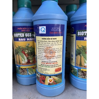 PHÂN BÓN LÁ SINH HỌC BIOTED 603 (RAU MÀU) 1lít