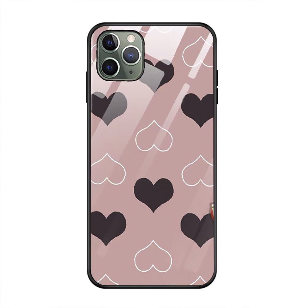 Ốp lưng iphone kính cặp đôi trái tim thỏ sữa case 14plus 14 pro max 13 12 promax 11 mini 6 6s 7 8 plus x xr xs Se