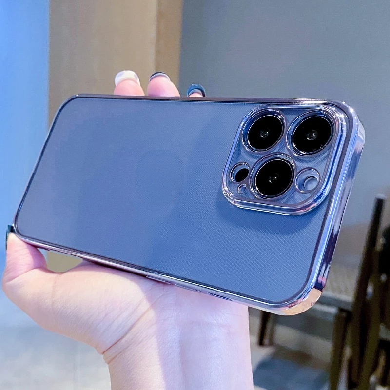 Ốp điện thoại viền mạ có 5 màu lựa chọn cho compatible for iPhone14 Pro Max 13 12 11 Pro Max XS Max