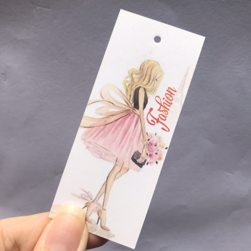 Mác quần áo combo 100 mác + 100 Dây Treo Thẻ Bài - Dây Dù Xâu Tag (Mác) Quần Áo