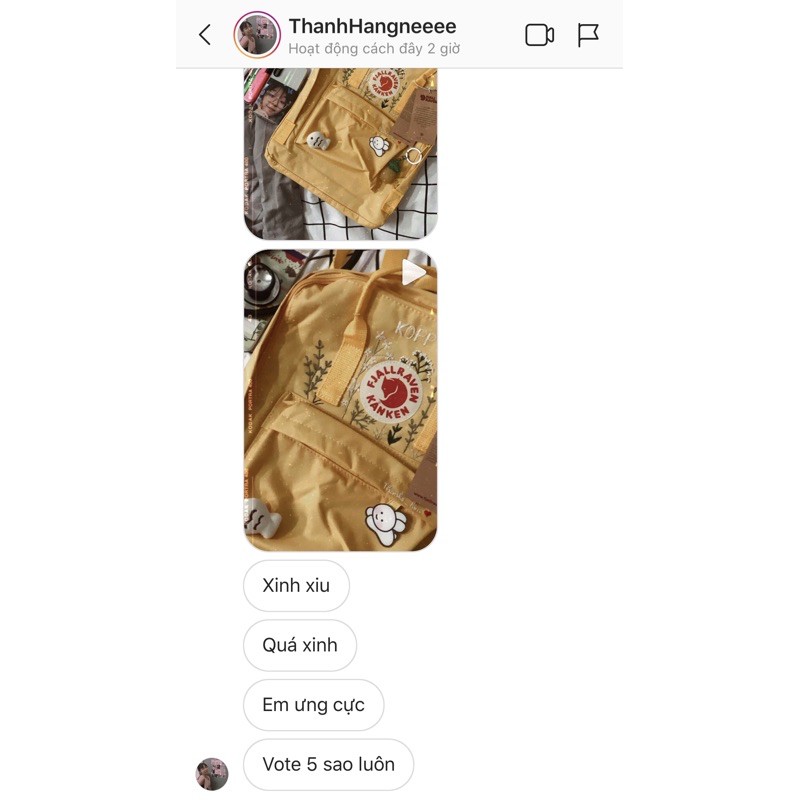 Cặp Kanken Classic Tặng Pin Cài