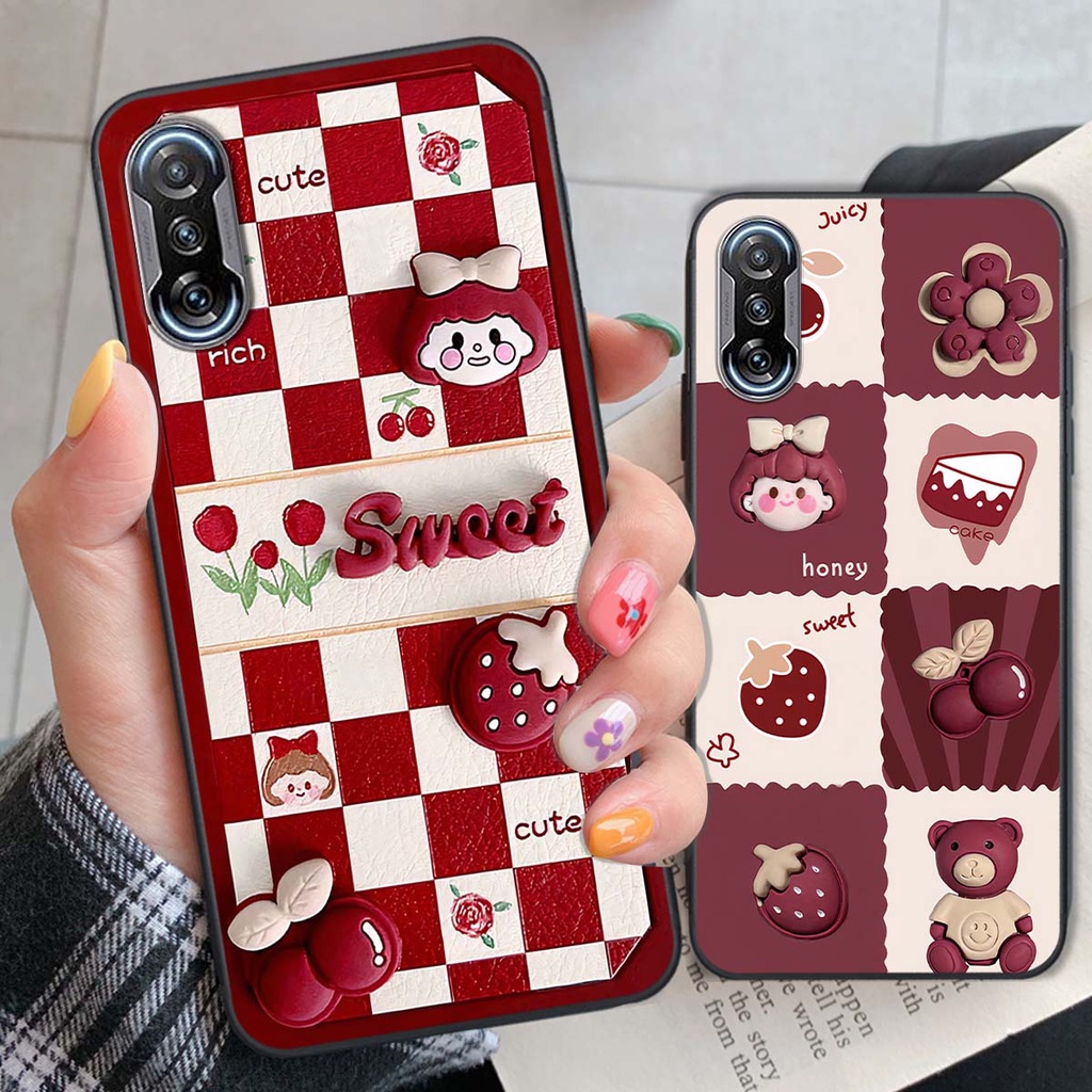 Ốp Xiaomi Redmi K40 / Redmi K40 Pro in hình trái tim, caro kẹo ngọt đầy cá tính siêu đẹp siêu chất
