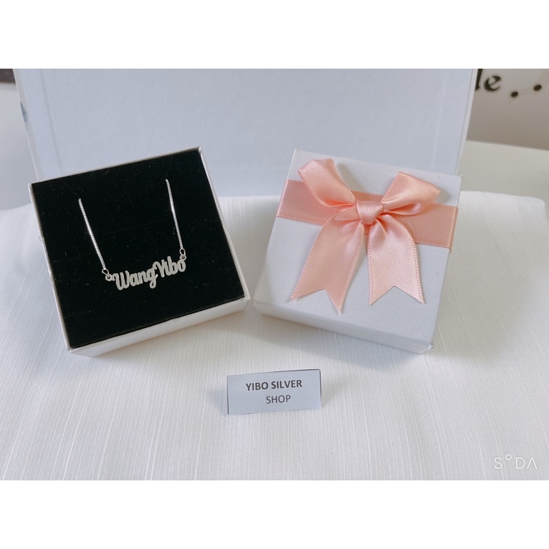 Vòng cổ Bạc mang tên Wang Yibo siêu đẹp_Shop cam kết Bạc chuẩn 100%