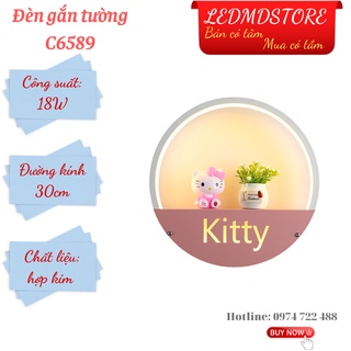 Đèn gắn tường trang trí C6589 hình mèo hello kitty trang trí phòng khách, phòng ngủ cho bé dễ thương, bảo hành 12 tháng