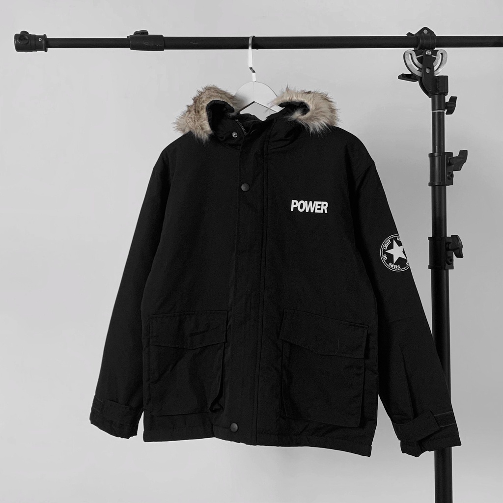 Áo khoác Parka Power, ODIN CLOTHING, áo khoác trần bông Unisex