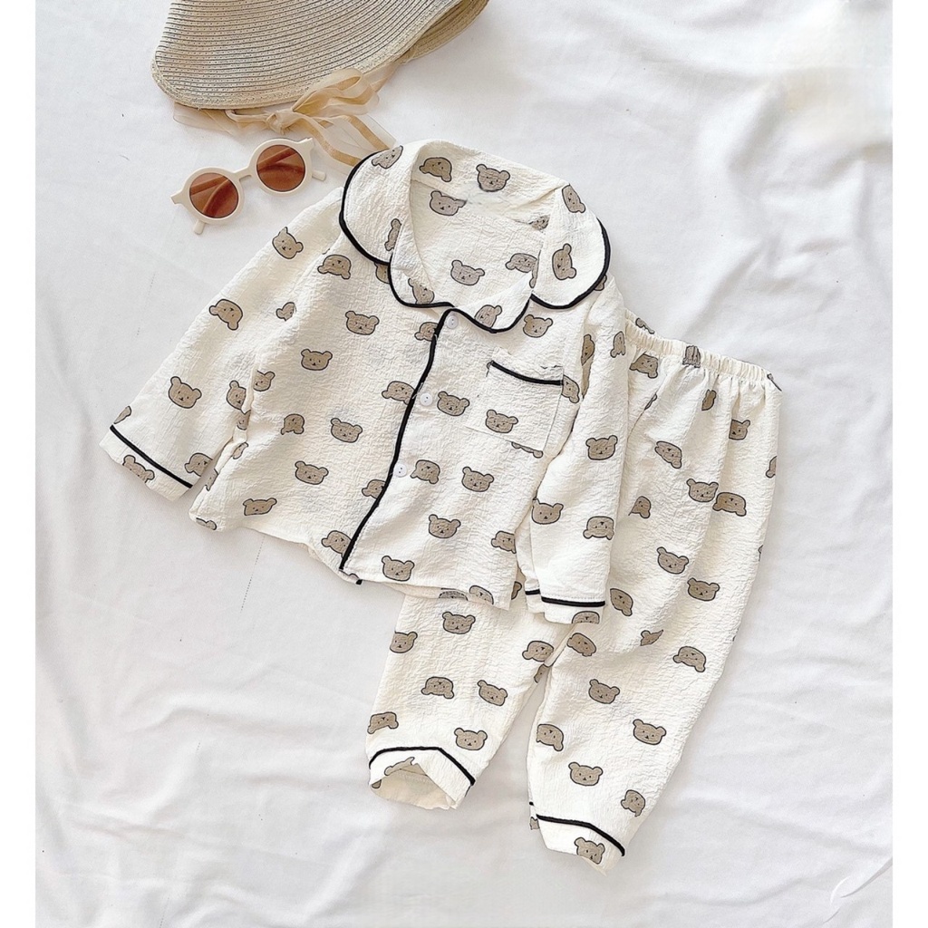 (9-20kg) Đồ bộ bé trai và đồ bộ bé gái quần áo dài tay pijama QATE801 TB70