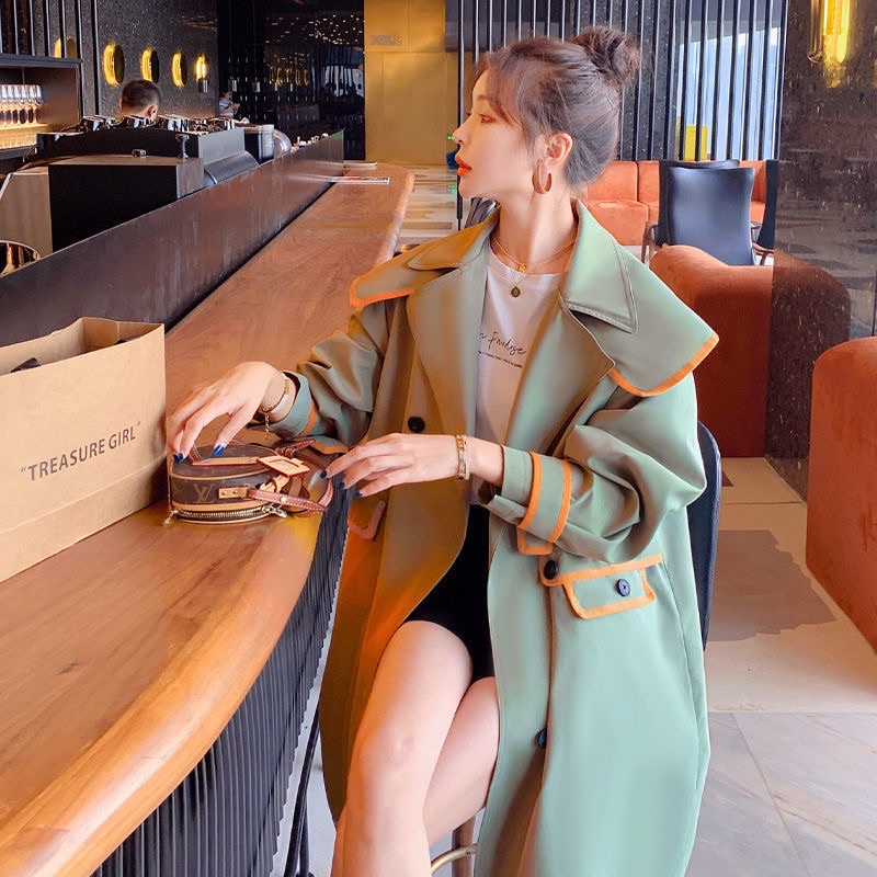 ( ORDER ) Áo Mangto Dài Qua Gối Phối Viền Màu | BigBuy360 - bigbuy360.vn