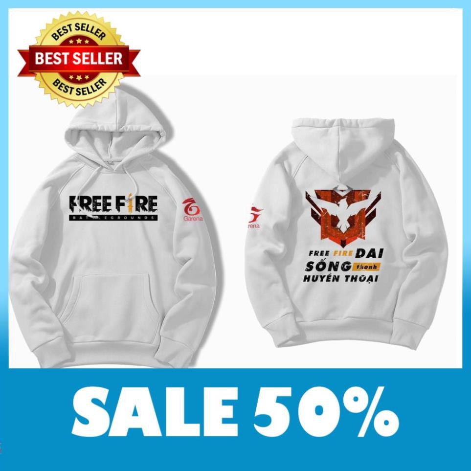 GIÁ RẺ - Áo Hoodie Gamer FREE FIRE Sống Dai Thành Huyền Thoại Vải Nỉ Mềm Mịn / mẫu áo bán chạy