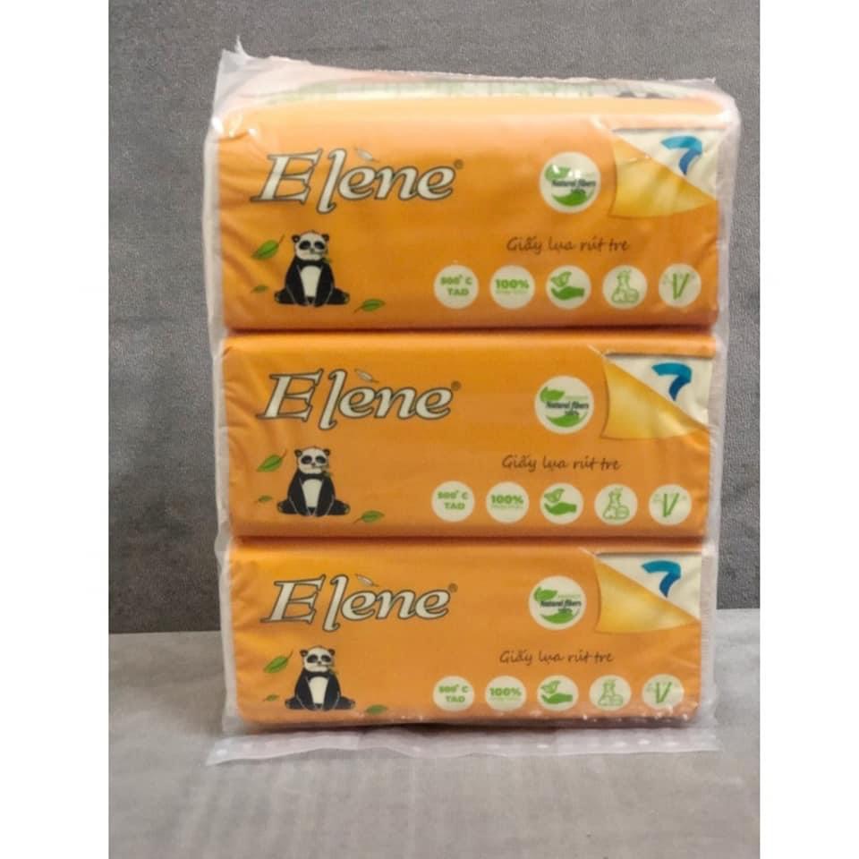 Khăn giấy rút,giấy ăn Elene gấu trúc than tre 160 tờ 3 lớp