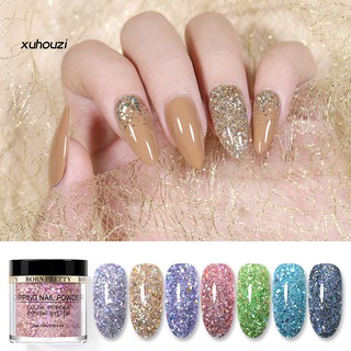 XHZ ❣ Born Pretty 12 Colors Nail Dipping Powder Glitter Pigment Sequins Manicure Decor