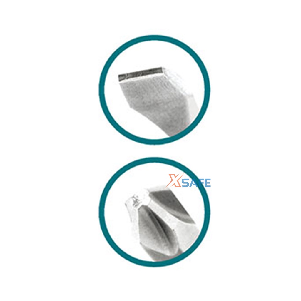 Bộ 10 tua vít đa năng TOTAL THT250610 tay cầm tua vít mới Bộ tuốc nơ vít chất liệu CR-V, không mài mòn, gỉ sét