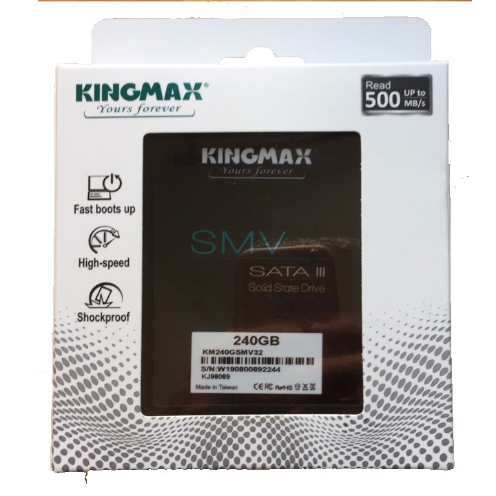  Ổ cứng SSD 240GB Kingmax SMV Sata III chính hãng Viễn Sơn Phân phối