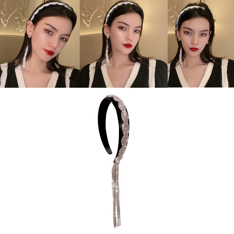 Băng Đô Cài Tóc Đính Pha Lê Lấp Lánh Thời Trang Cho Nữ