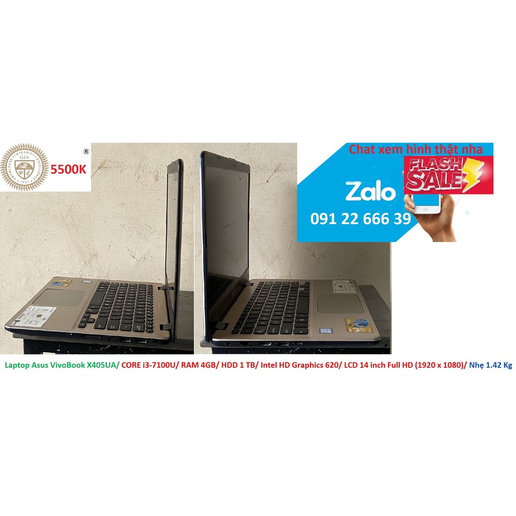 Laptop Asus VivoBook X405UA/ CORE i3-7100U/ RAM 4GB/ HDD 1 TB/ Intel HD Graphics 620/ LCD 14 inch Full HD (1920 x 1080) | BigBuy360 - bigbuy360.vn