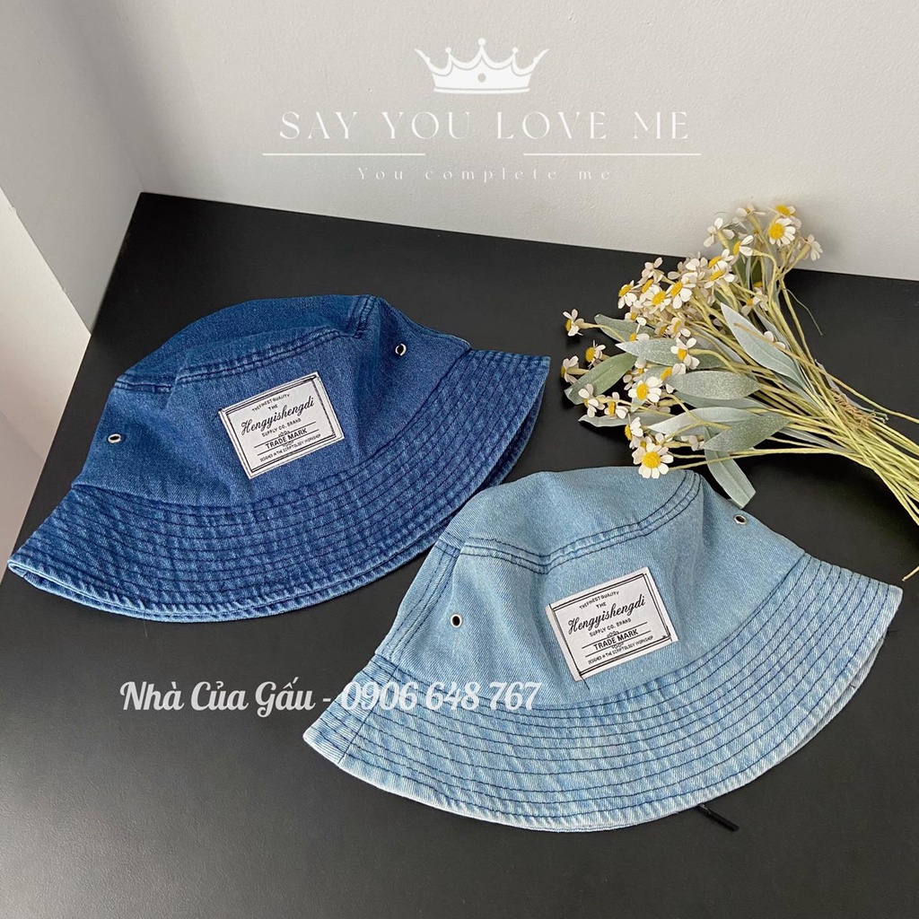 Mũ bucket jean mềm rũ quá xá đẹp luôn