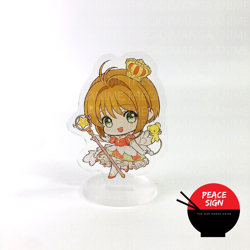 Standee mini Cardcaptor Sakura mô hình THỦ LĨNH THẺ BÀI anime chibi mica trưng bày