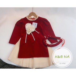 Áo dài nhung phối chân váy 2 lớp (kèm mấn)