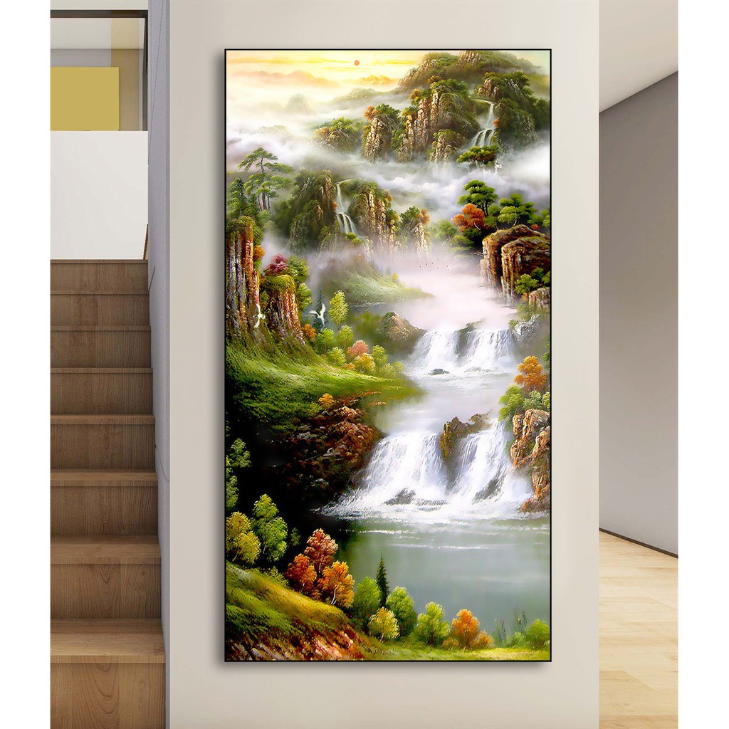 15 khung anh và tranh treo tường Canvas thiên nhiên CỠ ĐẠI, khung Composite VIP