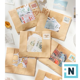 [ iNote ] Set 60 Miếng Sticker Dán Cartoons Gói Giấy Xinh Xắn