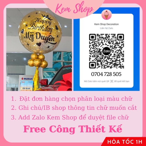 Cắt chữ decal dán bóng Jumbo khổng lồ thiết kế theo yêu cầu - Kemshop K230