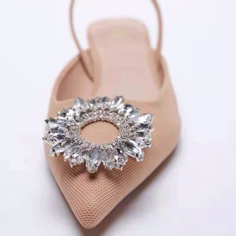 Sandal Zara xuất dư đính đá mũi nhọn