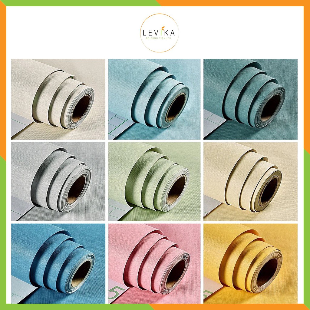 [Mã LIFEHLDEC giảm đơn ] 10m Giấy dán tường MÀU TRƠN nhiều mẫu thời thượng [GIÁ Sỉ ] - khổ rộng 45cm (có sẵn keo) | BigBuy360 - bigbuy360.vn