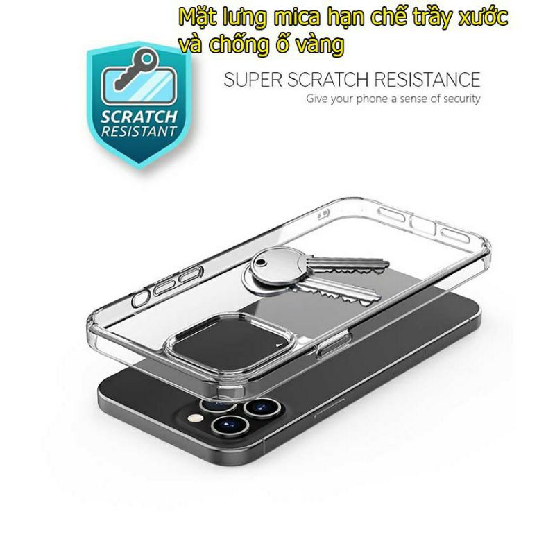 Ốp lưng Rock trong cứng viền mền cho iPhone  14 Pro Max, 13, 12 Pro, 12 Pro Max Chống sốc -khoe toàn diện vẻ đẹp của máy