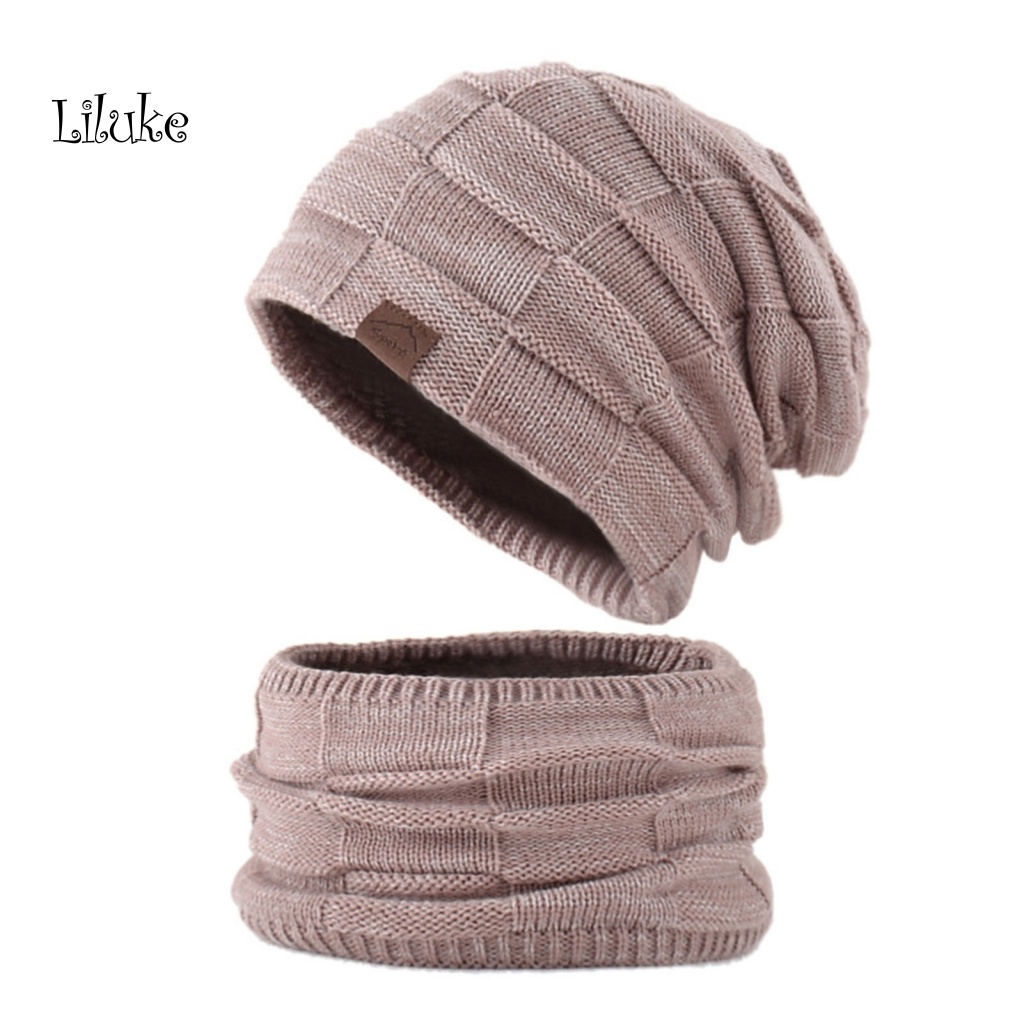 Bộ 2 Mũ Beanie Kèm Khăn Choàng Cổ 2 Trong 1 Cá Tính