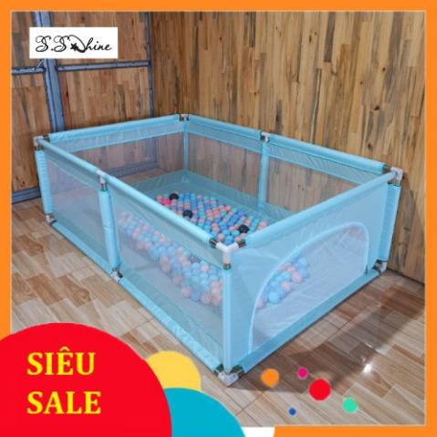 Quây cũi nhà bóng LUCKMAN Cho bé chống va đập,khung hợp kim chắc chắn Kích thước 1m5.1m5