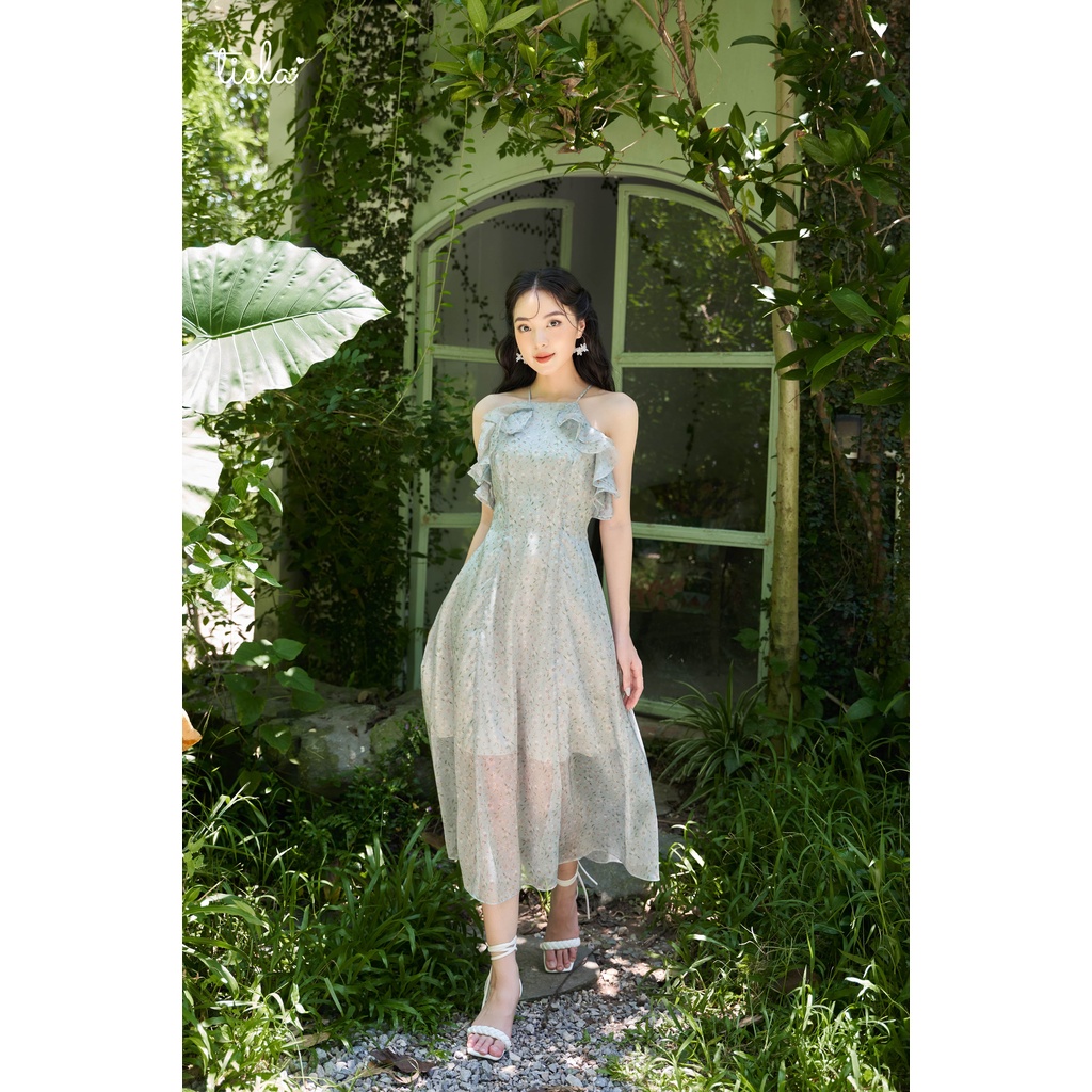 TIELA Đầm váy hoa cổ yếm - Daylily Dress