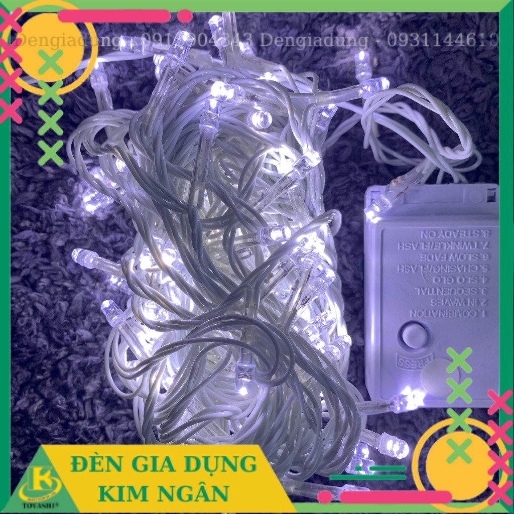 Dây Đèn Led Chớp Nháy Trang Trí 10m Ánh Sáng Trắng