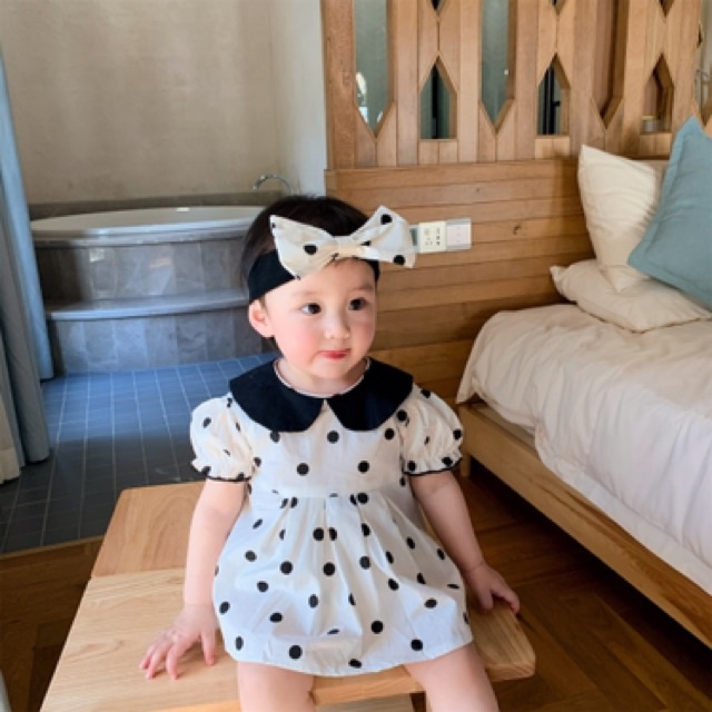 Set áo váy quần chip cho bé gái chất thô lụa mềm mát