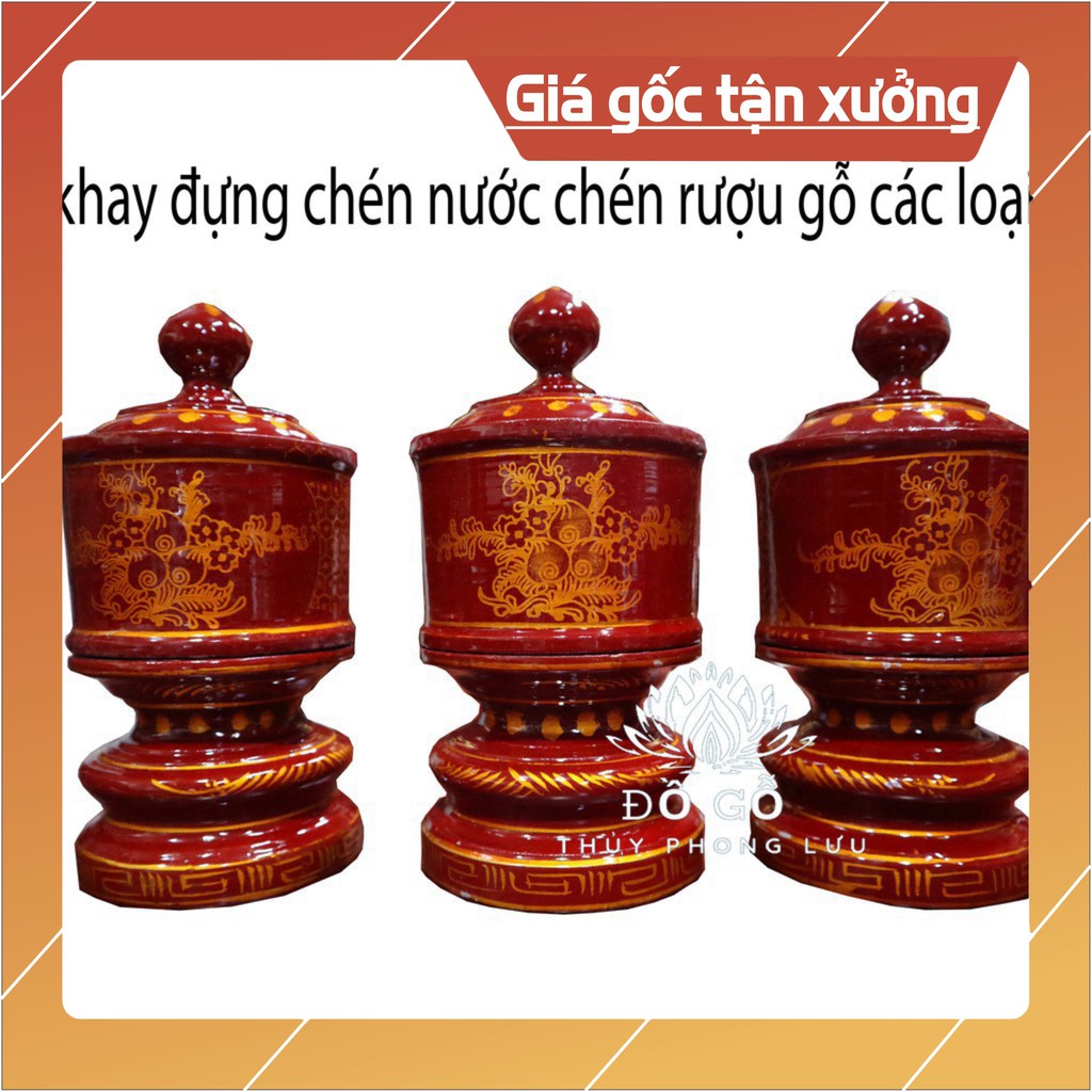 Khay đựng chén nước-khay đựng chén gỗ mít-gỗ gụ-đồ thờ các loại