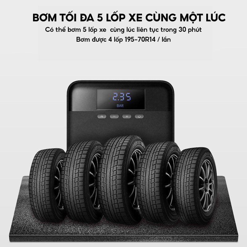 Máy bơm lốp xe ô tô 70mai Lite TP03 sạc điện