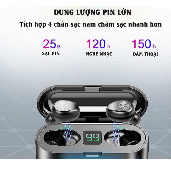 Tai Nghe Bluetooth Amoi F9 Bản Quốc Tế Dùng Nút Cảm Ưng, Pin Siêu Trâu Phù Hợp Với Mọi Dòng Máy | BigBuy360 - bigbuy360.vn