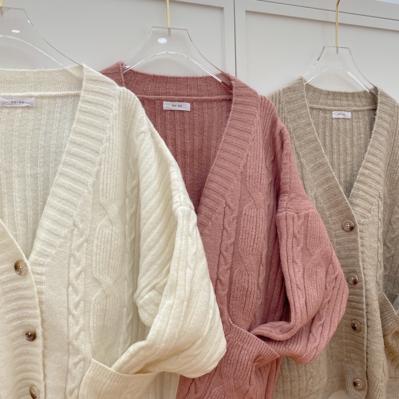 Áo khoác len cardigan vặn thừng LEN clothing 7619 | BigBuy360 - bigbuy360.vn