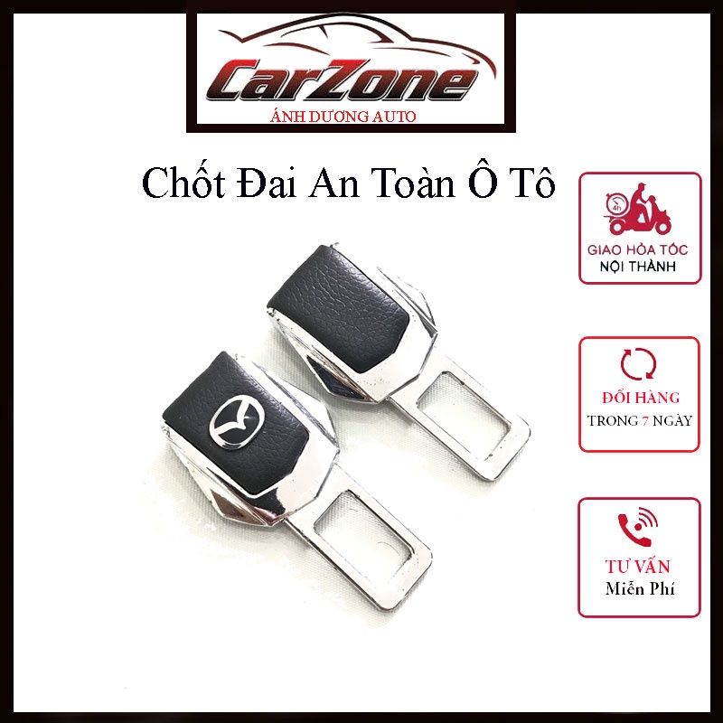 Chốt Cài Dây An Toàn Cao Cấp Full Logo Hãng VER2 - Bộ 2 Chiếc