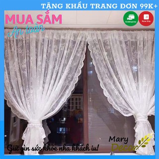 Rèm cửa vải ren, rèm cửa voan hoa xinh xắn sang trọng trang trí không gian đậm chất vintage chất lượng cao
