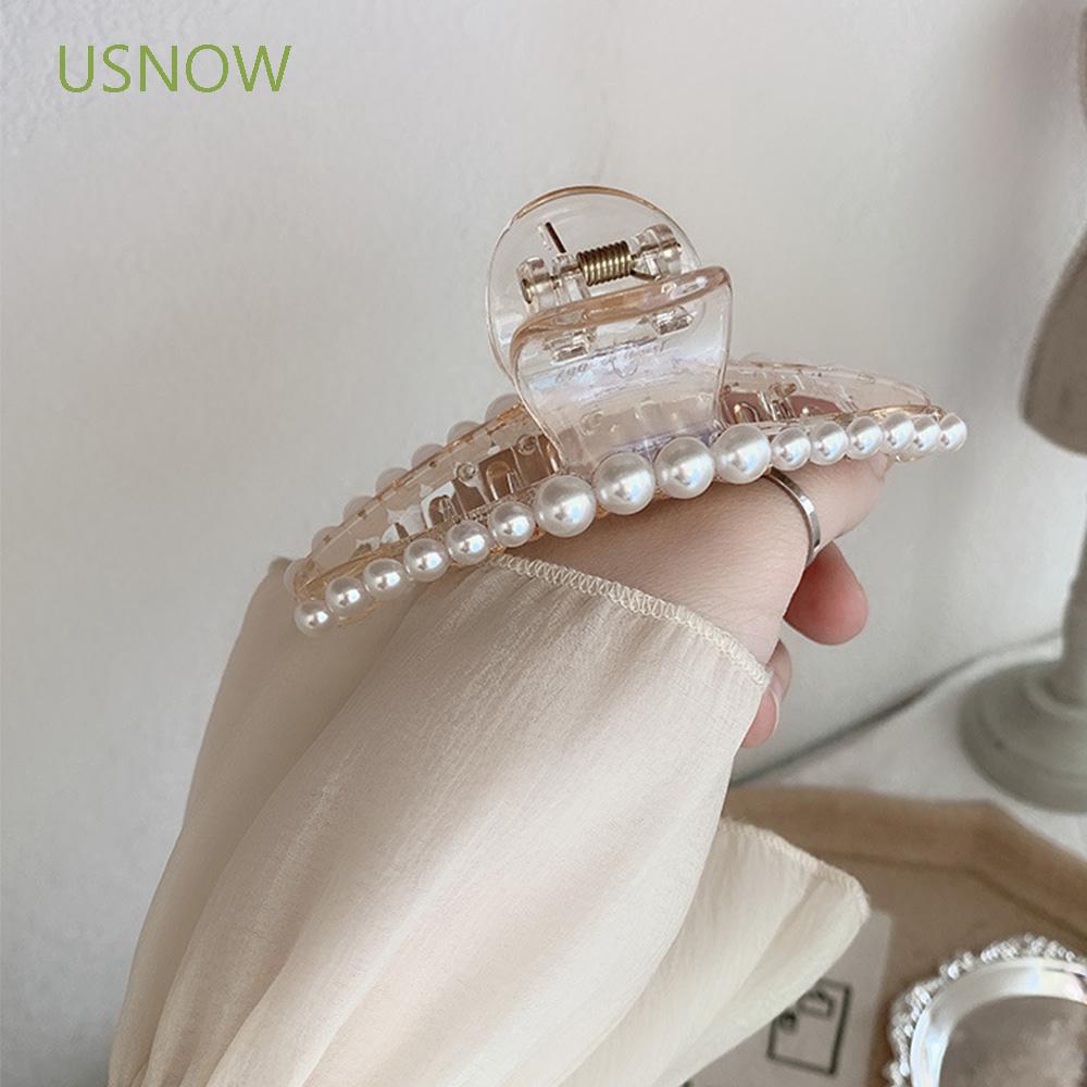 Kẹp Tóc Nhựa Đính Ngọc Trai Thời Trang Cho Nữ