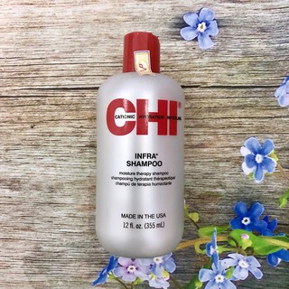 Dầu gội CHI Infra Moisture Therapy shampoo siêu mượt cho tóc khô hư tổn (xám) của Mỹ 355ml