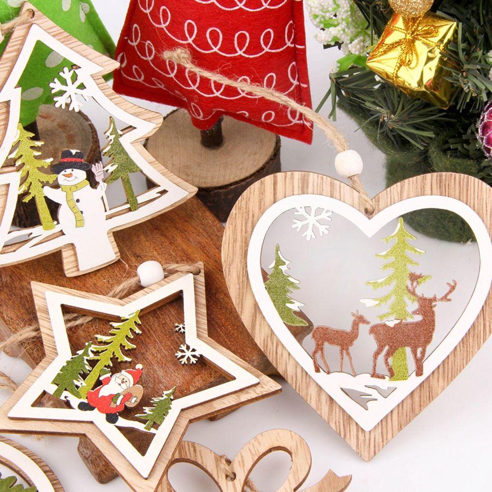 Ngôi Nhà Gỗ Trang Trí Cây Thông Giáng Sinh