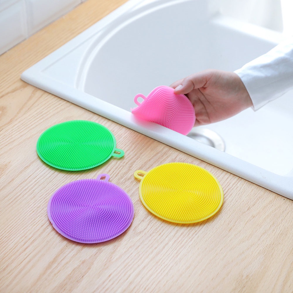 Miếng Silicone Rửa Chén Nhiều Màu Có Thể Tái Sử Dụng