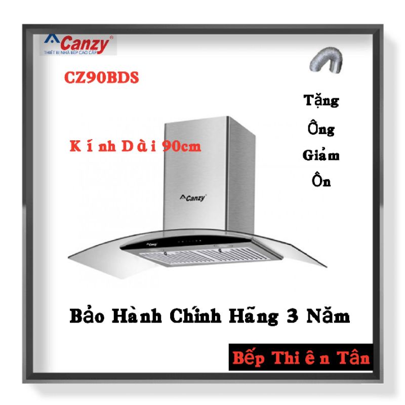 Máy Khử Mùi Kính Cong Cảm Ứng CANZY CZ90BDS ( Kính Dài  90Cm )